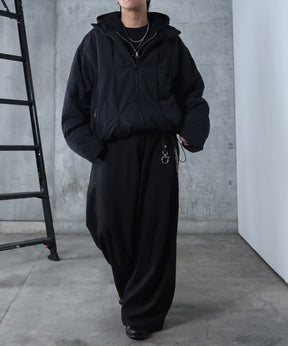 インボックスタック ドロップショルダーパファージャケット 中綿ブルゾン ドローコード