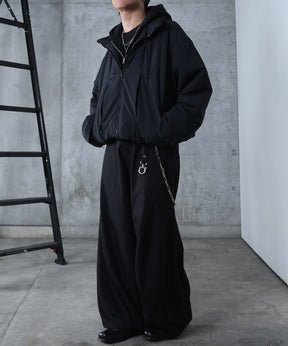 インボックスタック ドロップショルダーパファージャケット 中綿ブルゾン ドローコード