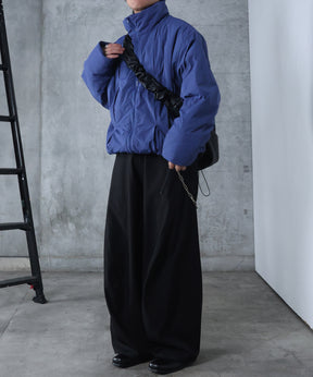 インボックスタック ドロップショルダーパファージャケット 中綿ブルゾン ドローコード