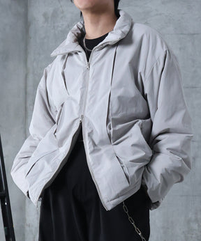インボックスタック ドロップショルダーパファージャケット 中綿ブルゾン ドローコード