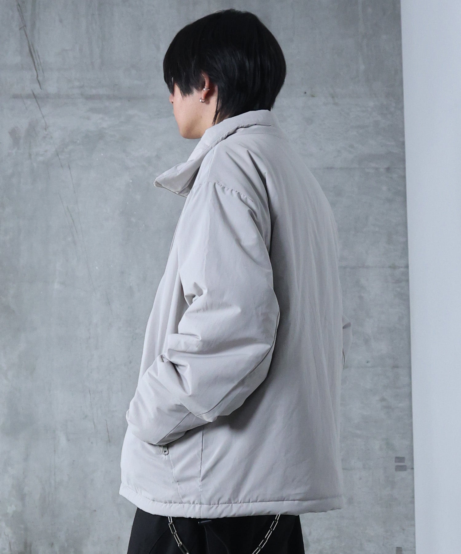 インボックスタック ドロップショルダーパファージャケット 中綿ブルゾン ドローコード