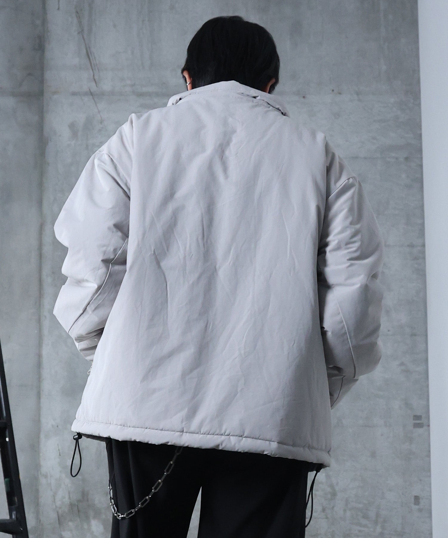 インボックスタック ドロップショルダーパファージャケット 中綿ブルゾン ドローコード