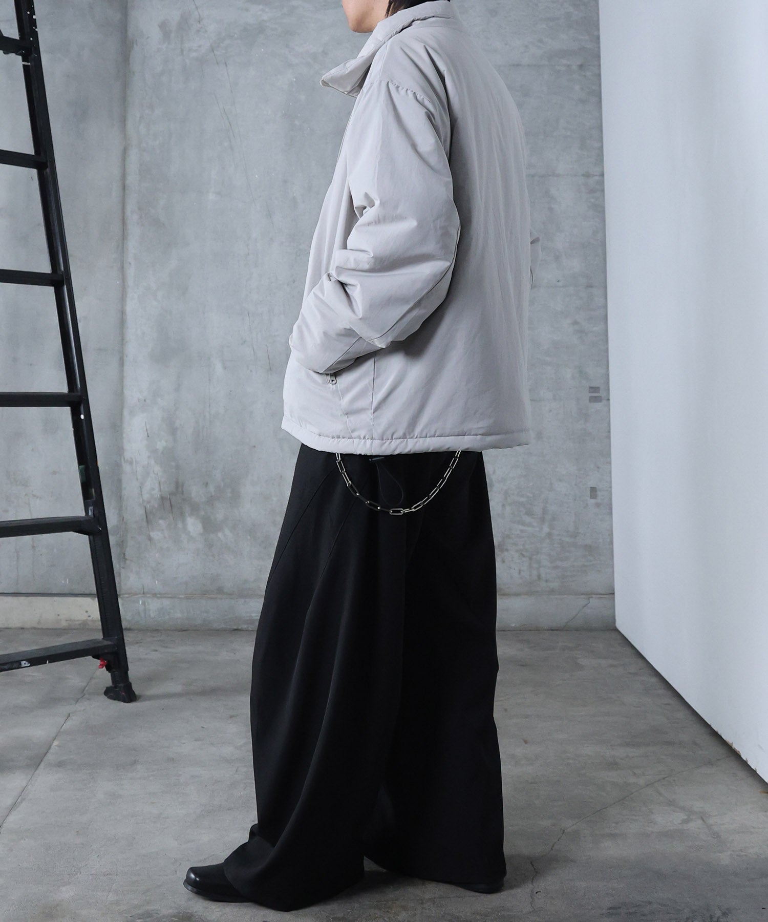 インボックスタック ドロップショルダーパファージャケット 中綿ブルゾン ドローコード