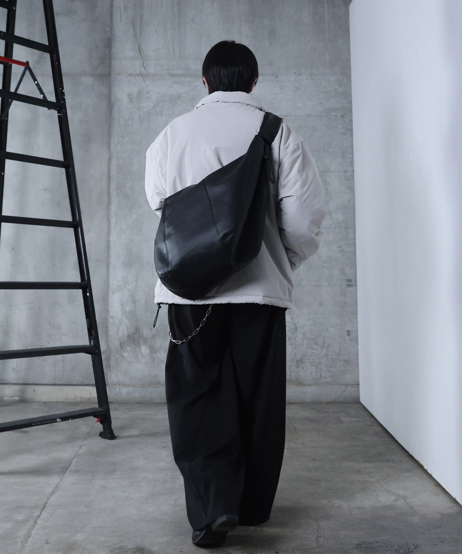 インボックスタック ドロップショルダーパファージャケット 中綿ブルゾン ドローコード