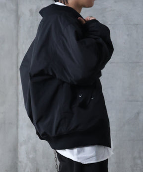 ヴィンテージスモークウォッシュ柄 MA-1 中綿ブルゾン ビッグシルエット