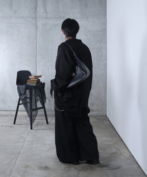 ルーズシルエット スウィッチング ダブルテーラードジャケット