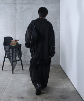 ルーズシルエット スウィッチング ダブルテーラードジャケット