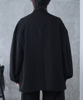 ルーズシルエット スウィッチング ダブルテーラードジャケット
