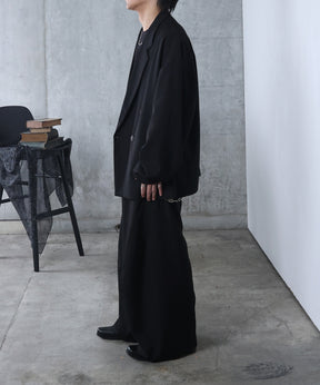ルーズシルエット スウィッチング ダブルテーラードジャケット
