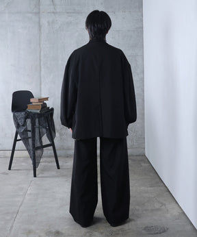 ルーズシルエット スウィッチング ダブルテーラードジャケット