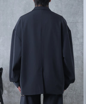 ルーズシルエット スウィッチング ダブルテーラードジャケット