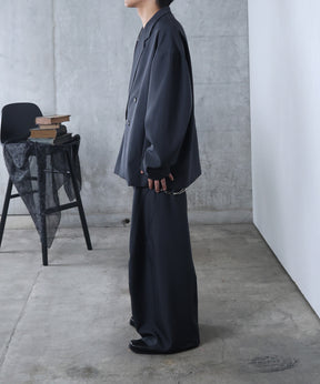 ルーズシルエット スウィッチング ダブルテーラードジャケット