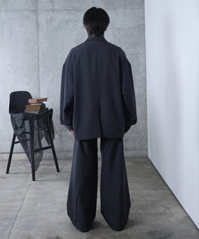 ルーズシルエット スウィッチング ダブルテーラードジャケット