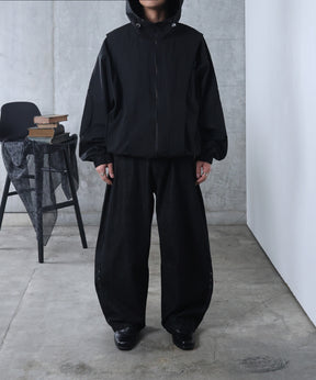 リジット / ワンウォッシュ バレルレッグ リベットデニムパンツ