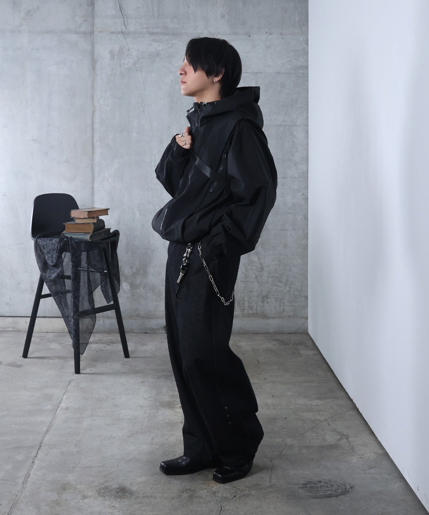 リジット / ワンウォッシュ バレルレッグ リベットデニムパンツ