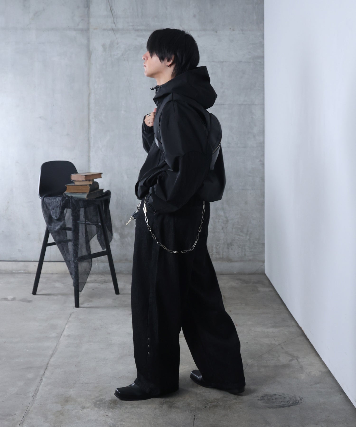 リジット / ワンウォッシュ バレルレッグ リベットデニムパンツ