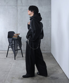 リジット / ワンウォッシュ バレルレッグ リベットデニムパンツ