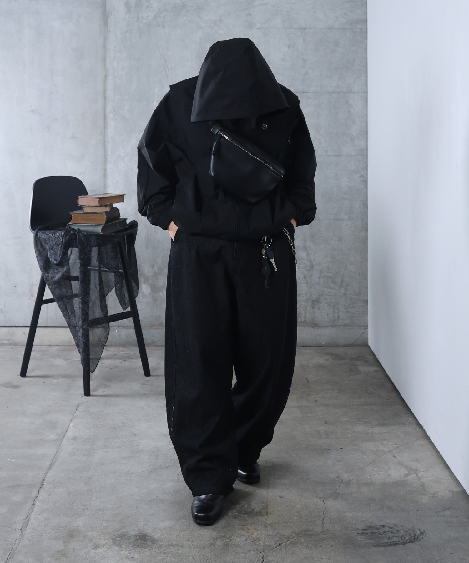 リジット / ワンウォッシュ バレルレッグ リベットデニムパンツ