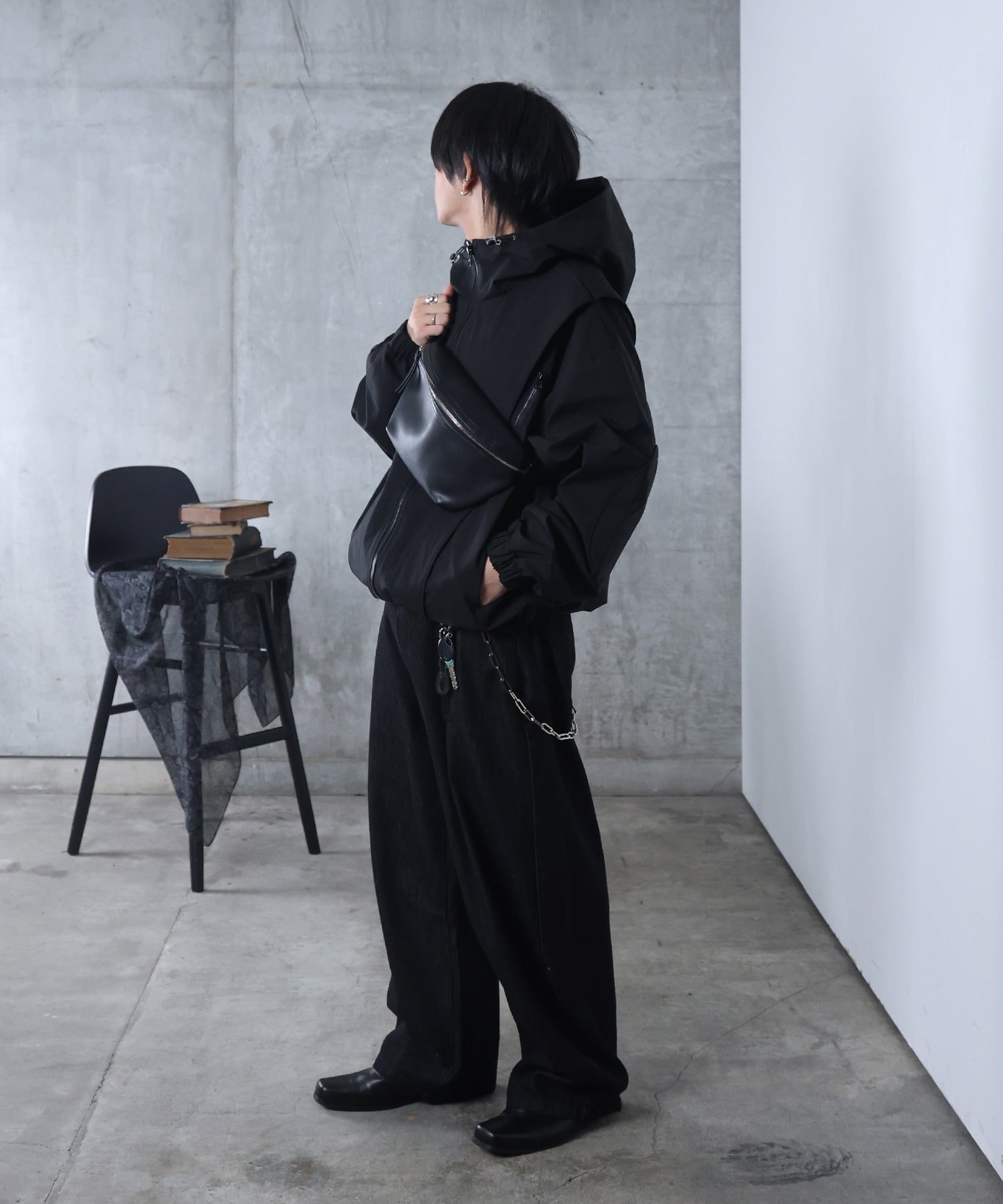 リジット / ワンウォッシュ バレルレッグ リベットデニムパンツ