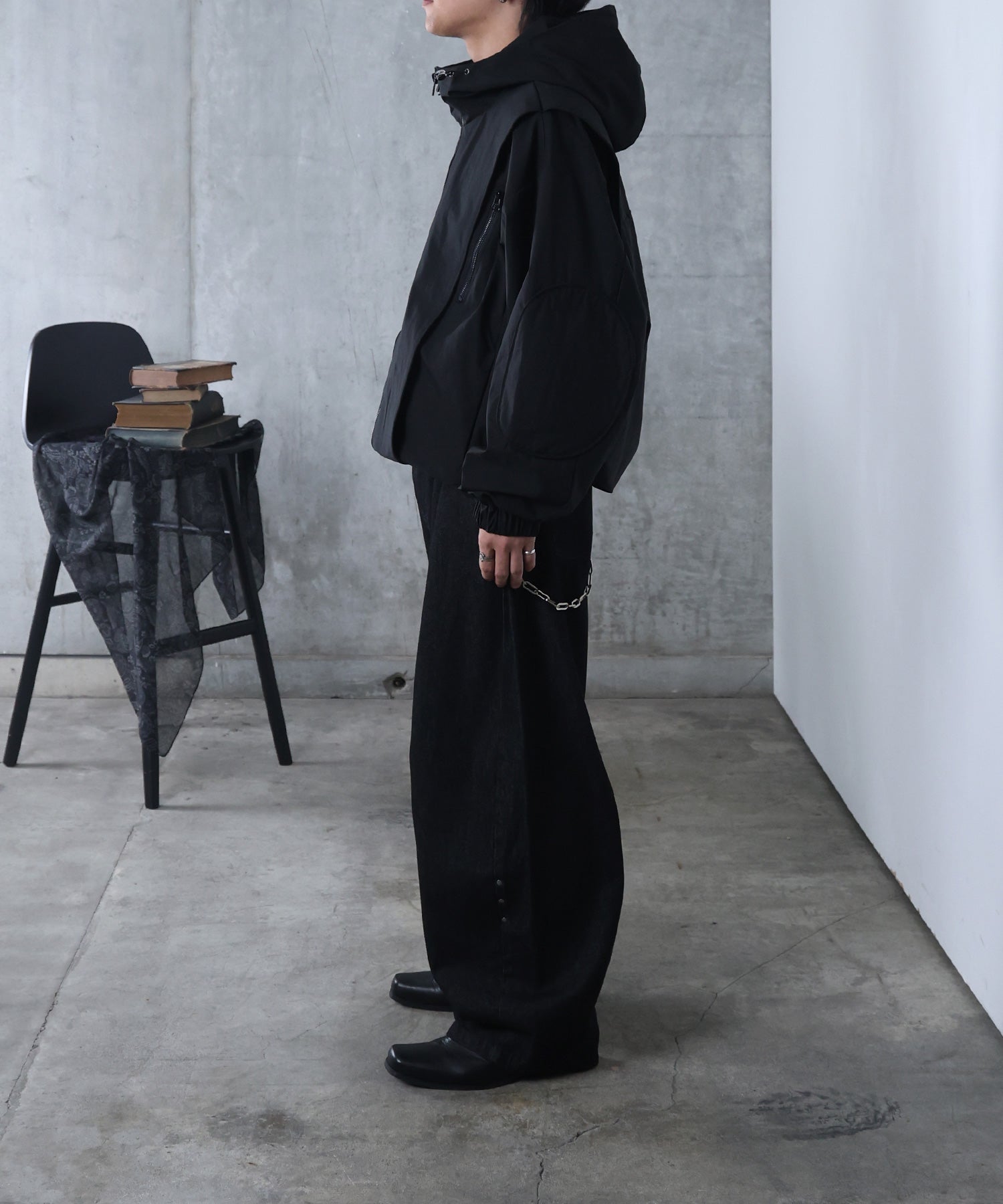 リジット / ワンウォッシュ バレルレッグ リベットデニムパンツ