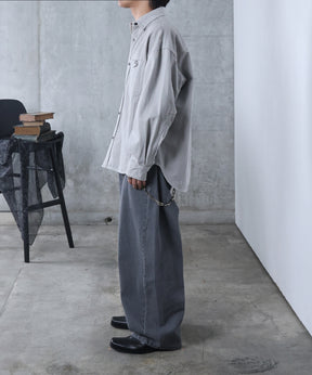 リジット / ワンウォッシュ バレルレッグ リベットデニムパンツ