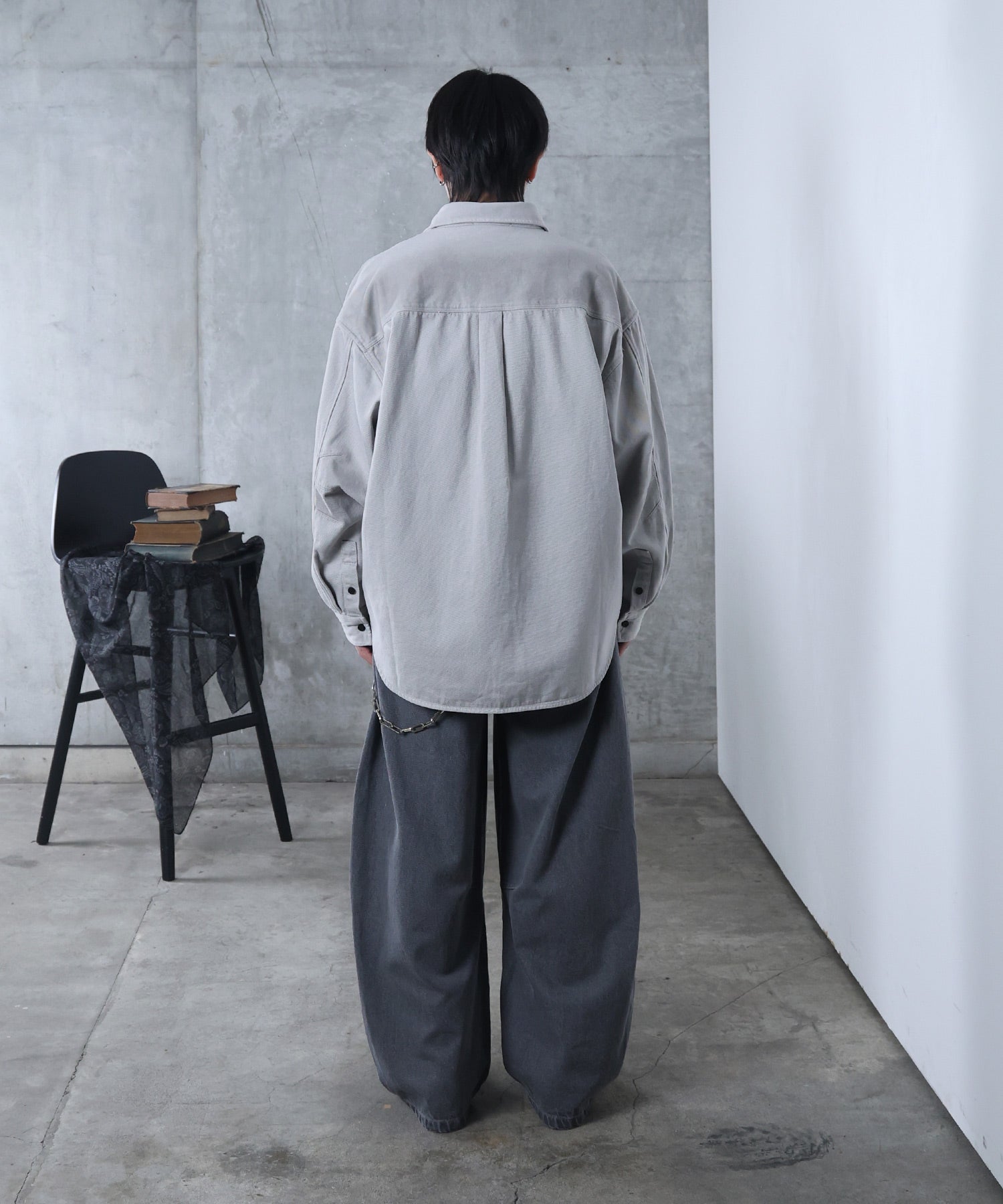 リジット / ワンウォッシュ バレルレッグ リベットデニムパンツ