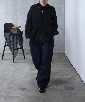 リジット / ワンウォッシュ バレルレッグ リベットデニムパンツ