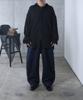 リジット / ワンウォッシュ バレルレッグ リベットデニムパンツ