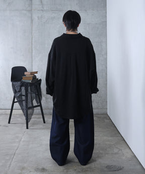 リジット / ワンウォッシュ バレルレッグ リベットデニムパンツ