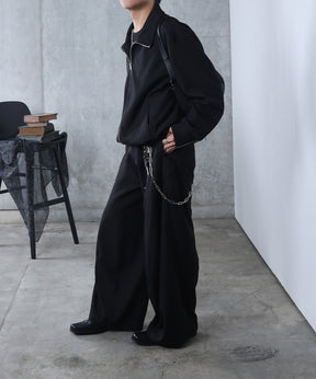 3Dパターン タック ワイド カーブパンツ