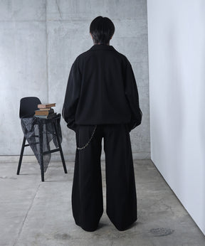 3Dパターン タック ワイド カーブパンツ