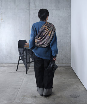 ダメージ スプレー加工 ニット プルオーバー