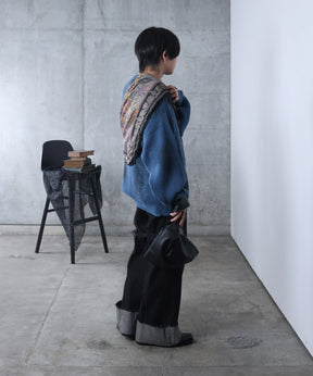 ダメージ スプレー加工 ニット プルオーバー