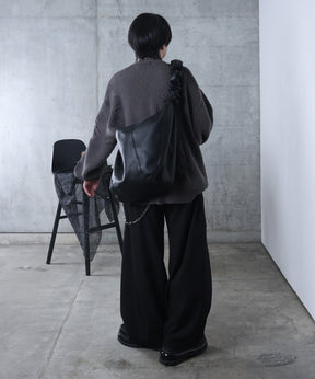 ダメージ スプレー加工 ニット プルオーバー