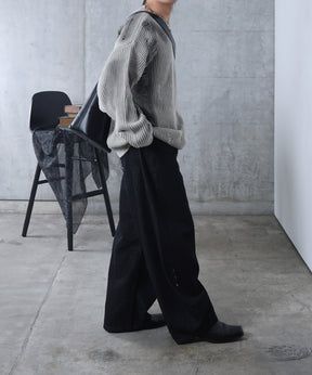 ダメージ スプレー加工 ニット プルオーバー