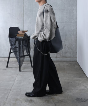 ダメージ スプレー加工 ニット プルオーバー