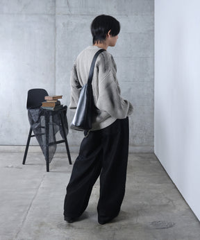 ダメージ スプレー加工 ニット プルオーバー