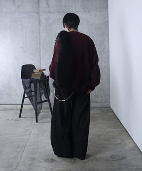 ダメージ スプレー加工 ニット プルオーバー