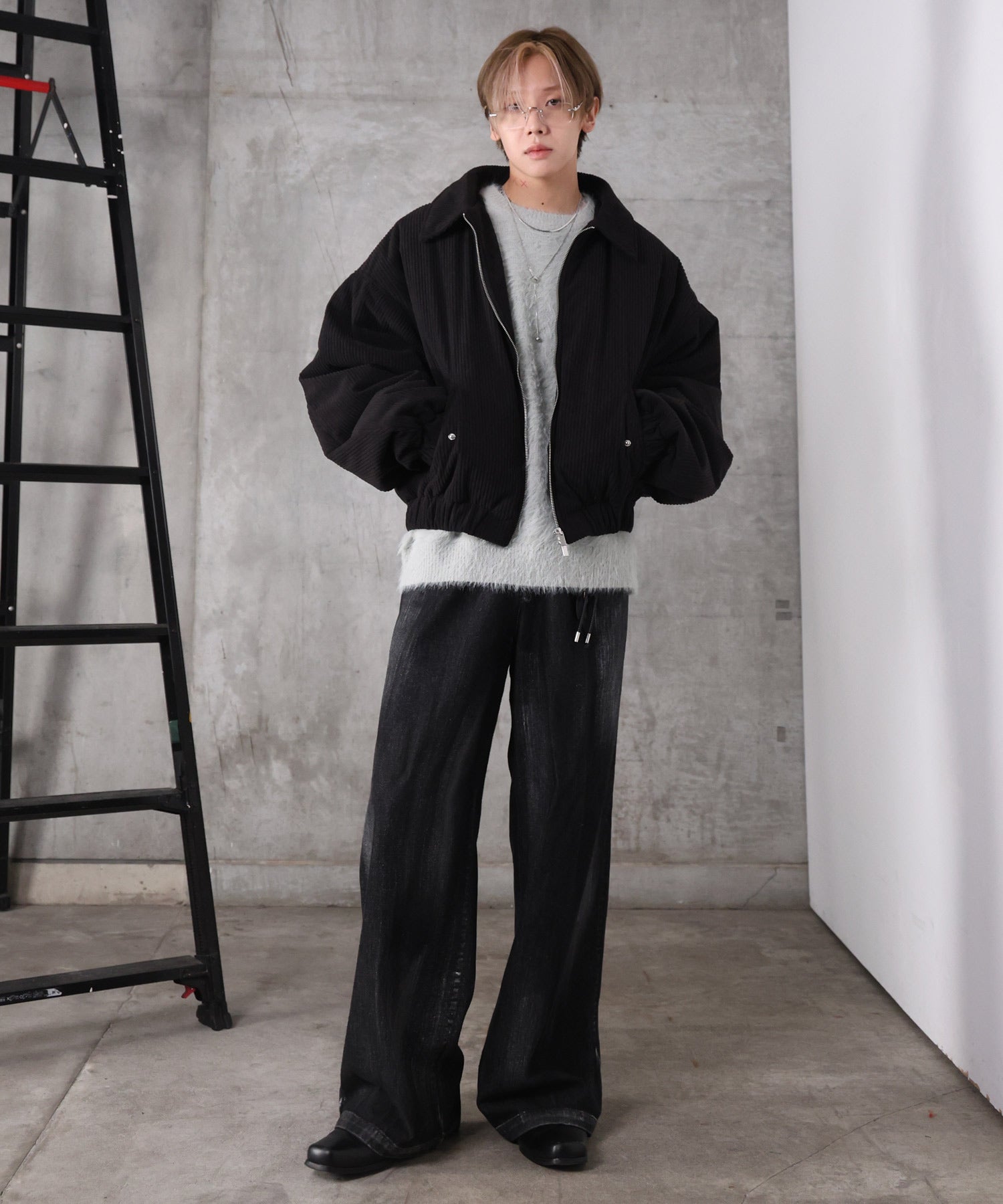 モヘアライク シャギー プルオーバーニット