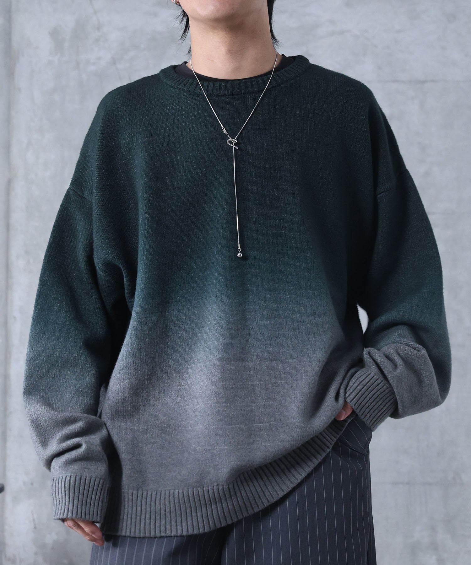 ニュアンス グラデーション ニット プルオーバー