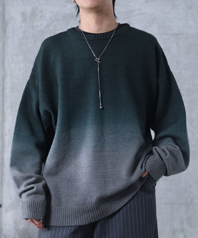 ニュアンス グラデーション ニット プルオーバー