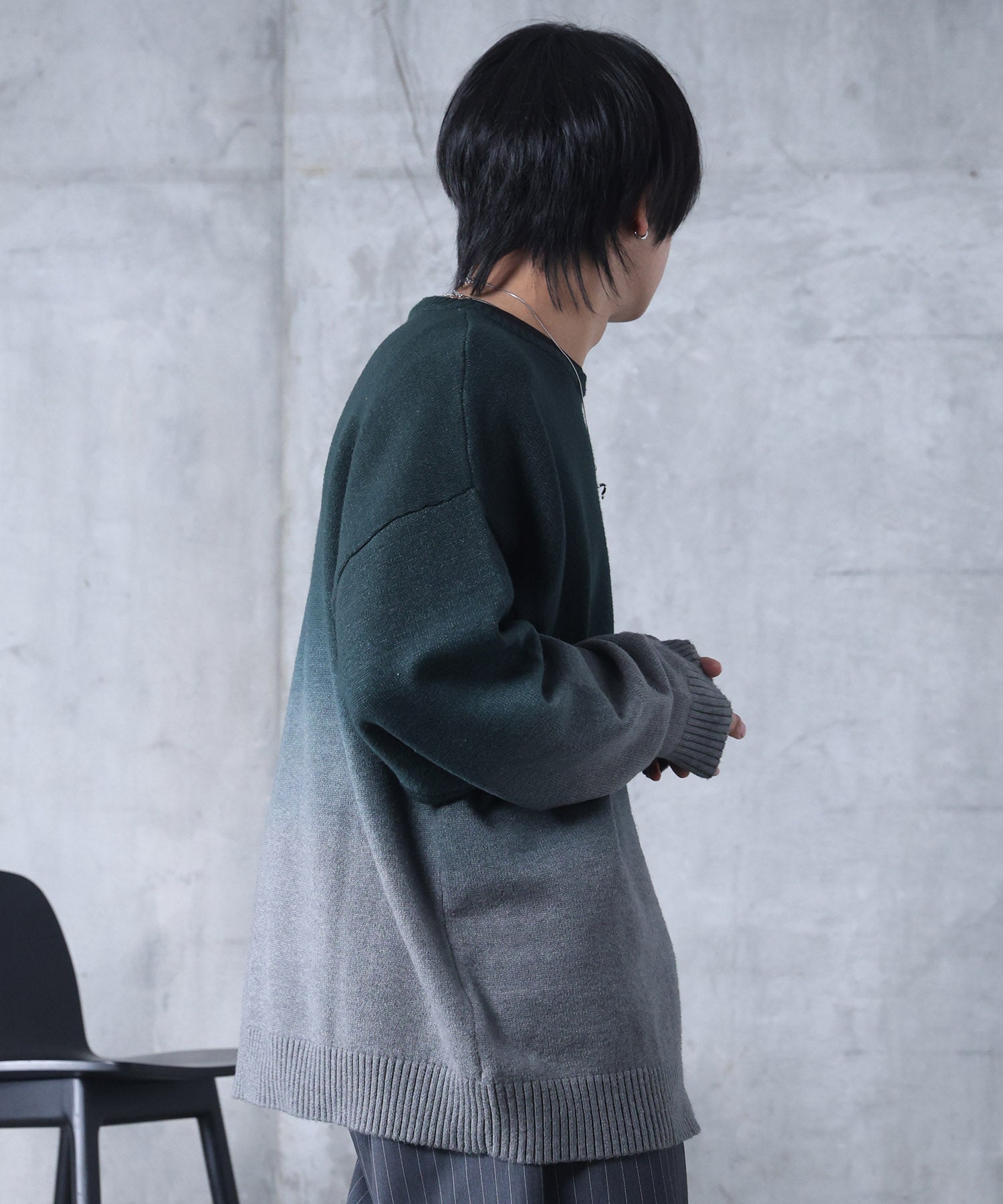 ニュアンス グラデーション ニット プルオーバー