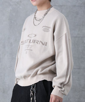 ブロークコア Y2K フロントグラフィック ジャガードニットプルオーバー