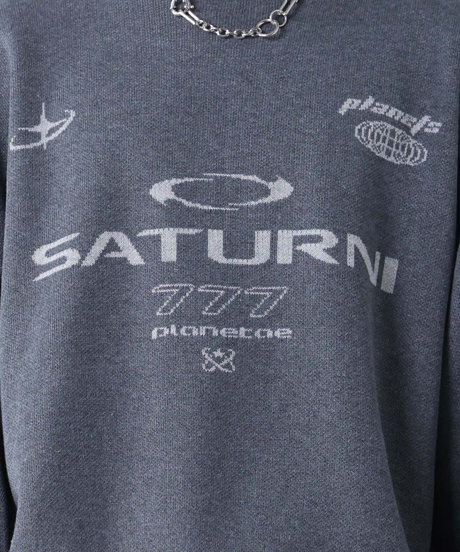 ブロークコア Y2K フロントグラフィック ジャガードニットプルオーバー