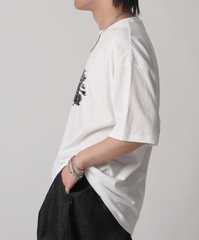 25SS アブストラクトグラフィック箔プリント 半袖Tシャツ