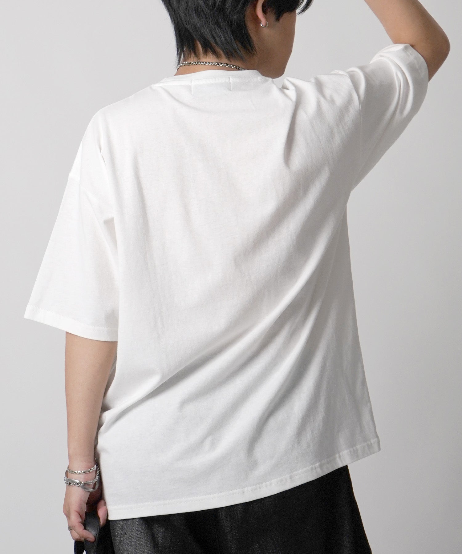 25SS アブストラクトグラフィック箔プリント 半袖Tシャツ