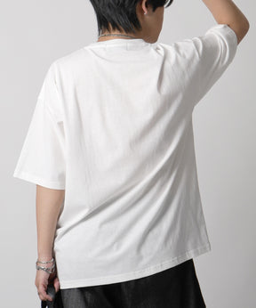 25SS アブストラクトグラフィック箔プリント 半袖Tシャツ