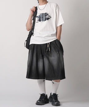 25SS アブストラクトグラフィック箔プリント 半袖Tシャツ