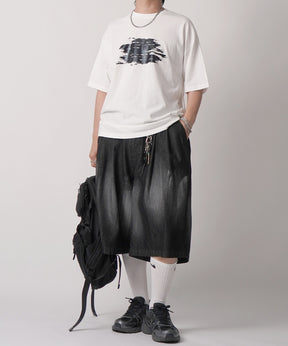 25SS アブストラクトグラフィック箔プリント 半袖Tシャツ