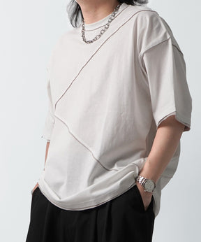 25SS カットオフ switching Tee 切替半袖Tシャツ